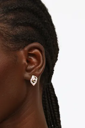 10K Yellow, White & Rose Gold Diamond Drop Earrings