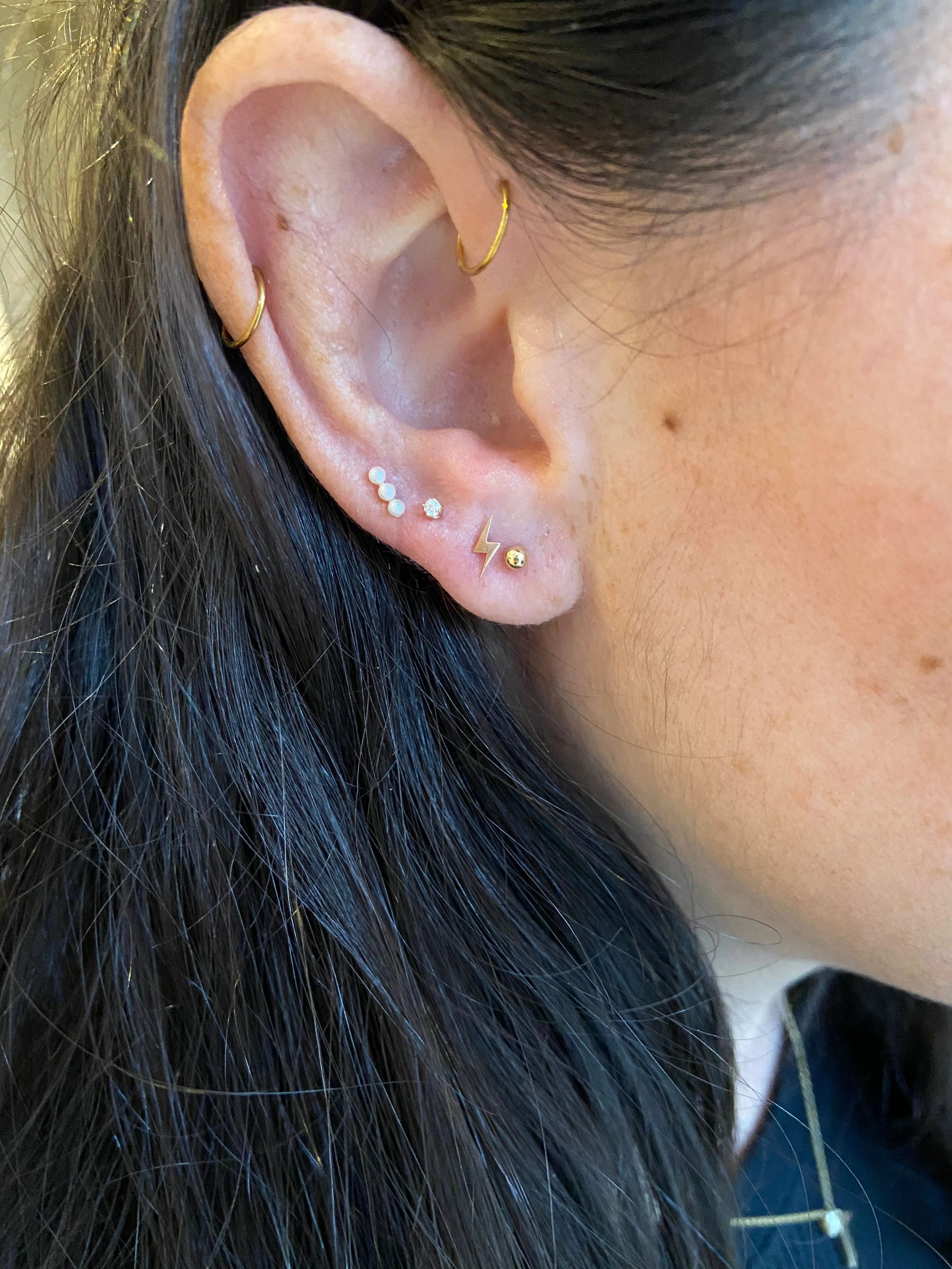 14K Gold Mini Diamond Stud