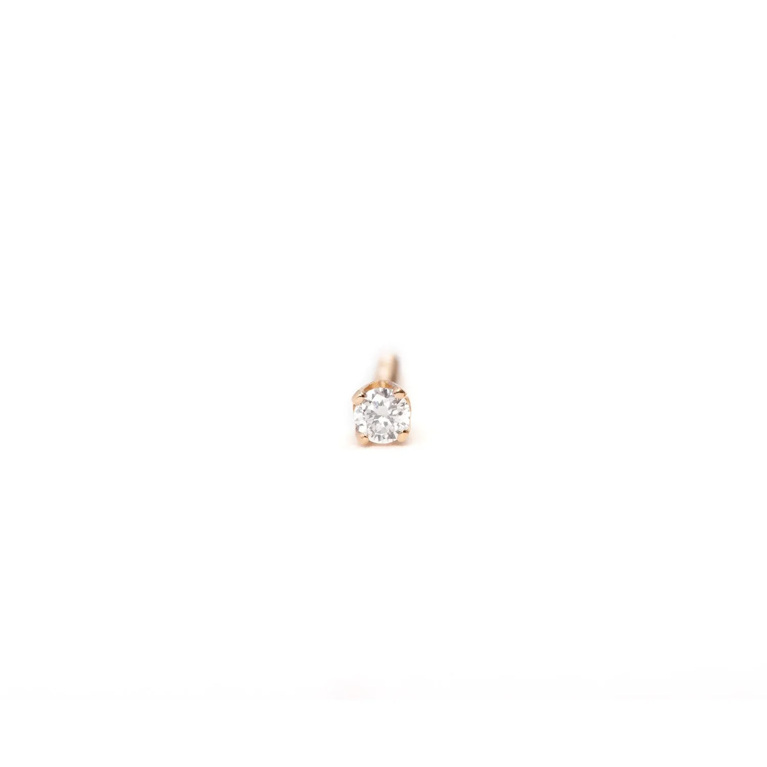 14K Gold Mini Diamond Stud