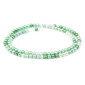 4mm Emeral Isle Pearl Coated Czech Glass Pearls Strand