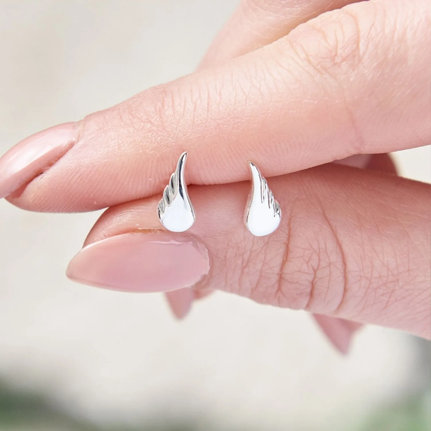 Angel Wing Stud Earrings
