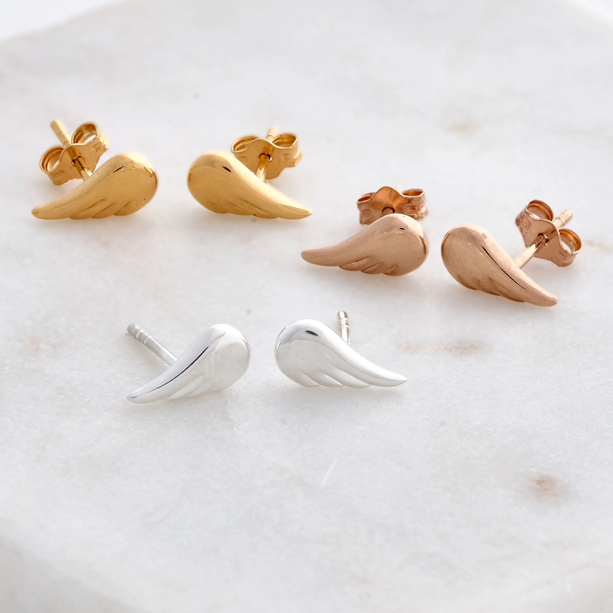 Angel Wing Stud Earrings