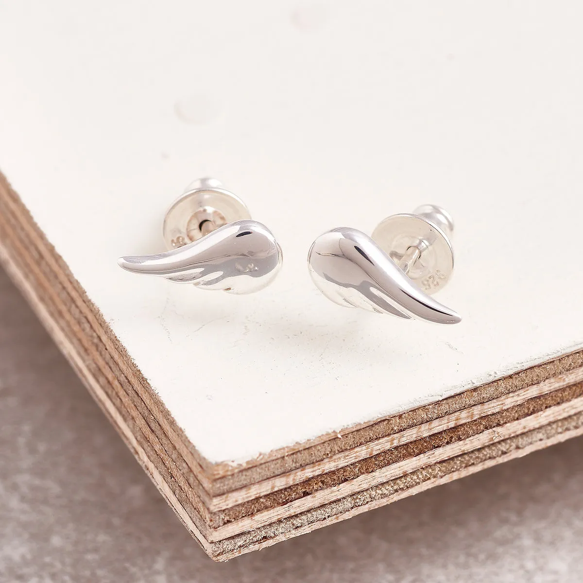 Angel Wing Stud Earrings