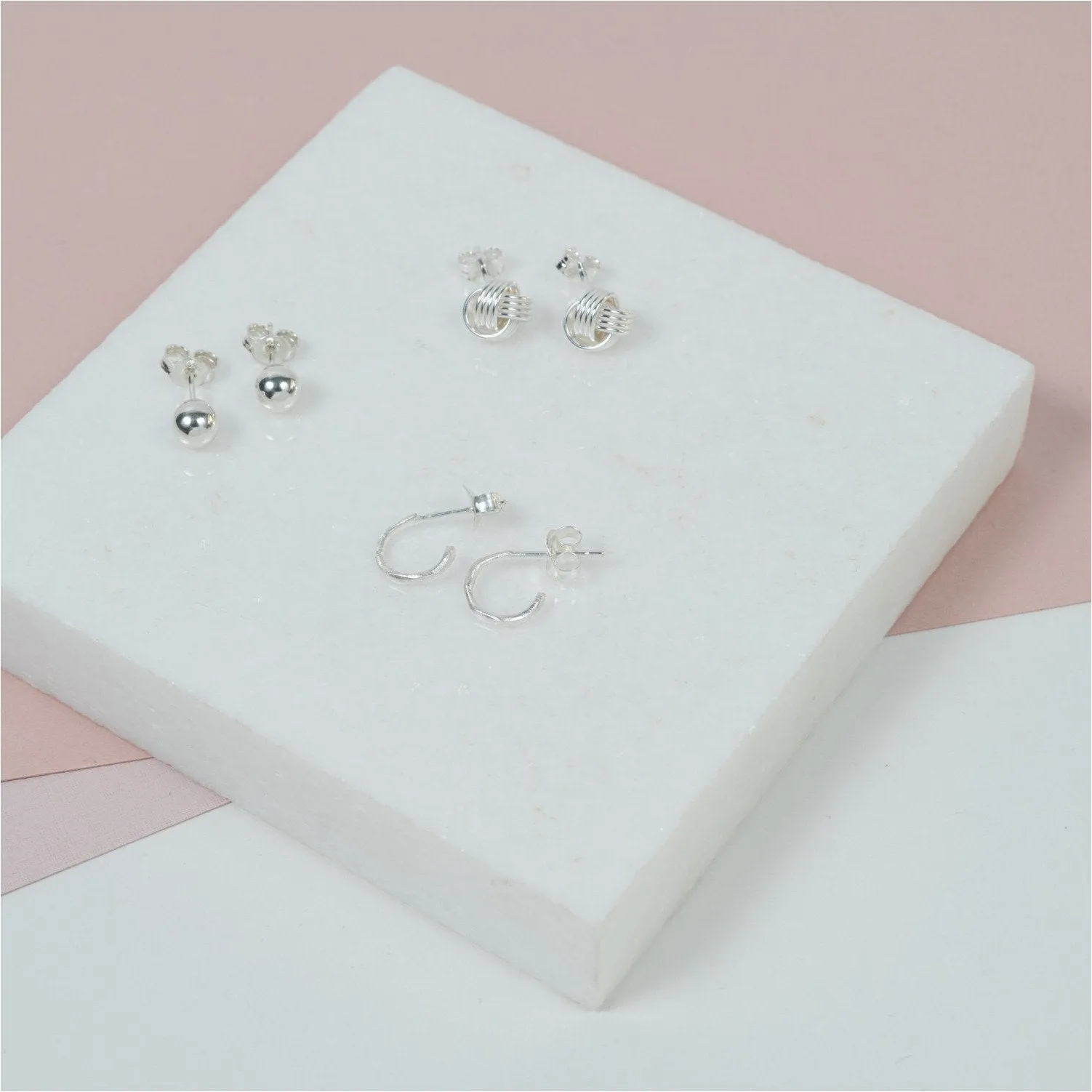 Beaufort Sterling Silver Ball Stud Earrings