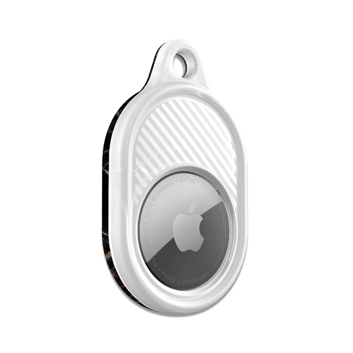 Black Marble AirTag Case