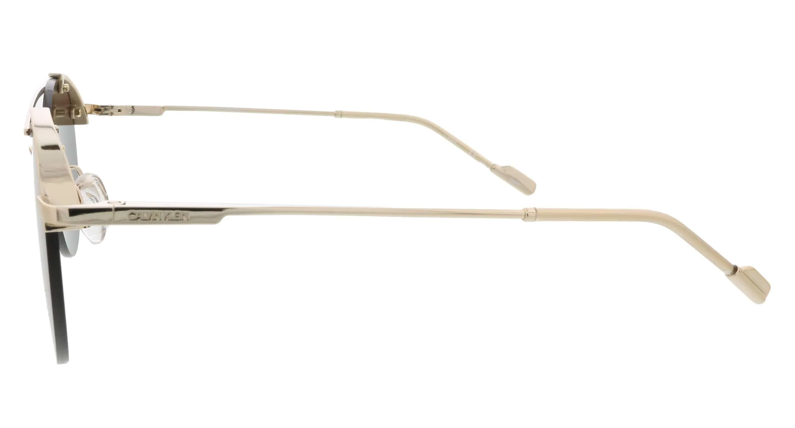 Calvin Klein CK20133S 45058 Shiny Gold Round Sunglasses
