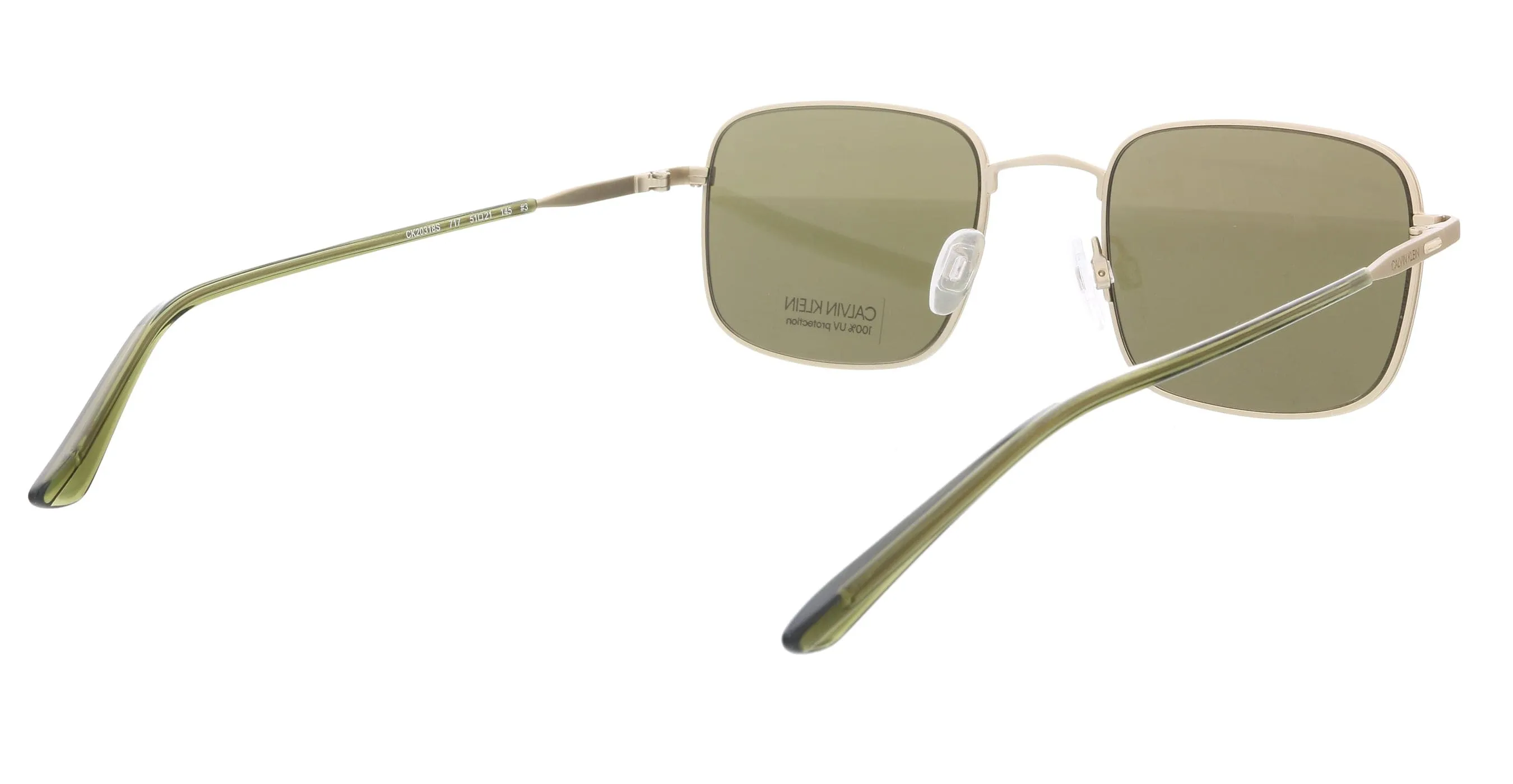 Calvin Klein CK20318S 45052 Satin Gold Square Sunglasses