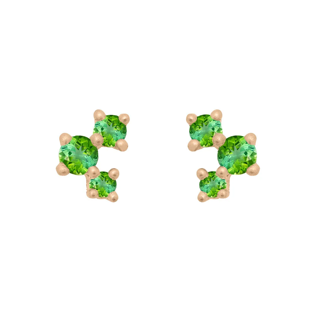 Celeste Earrings, Green Tourmaline