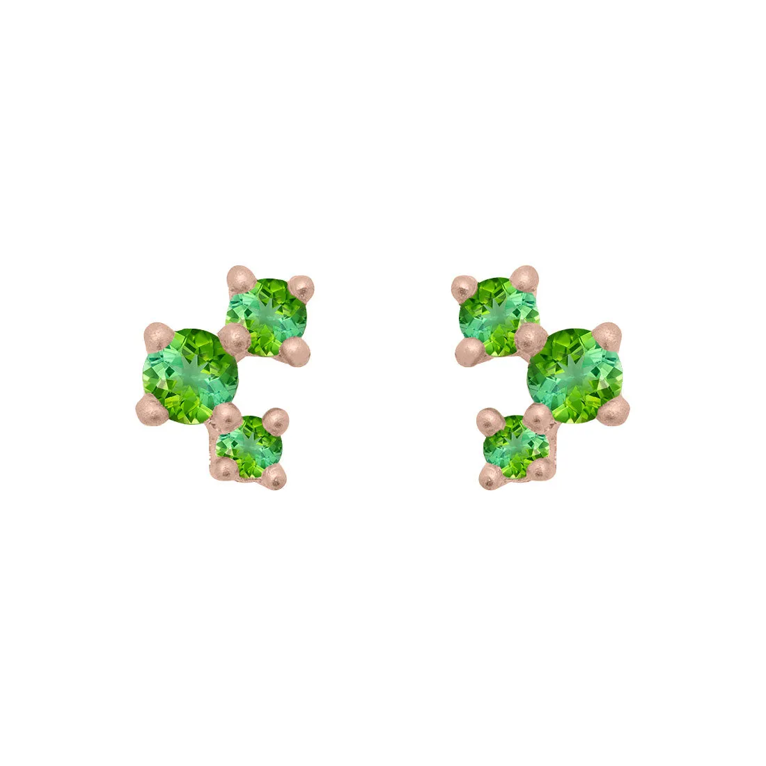 Celeste Earrings, Green Tourmaline