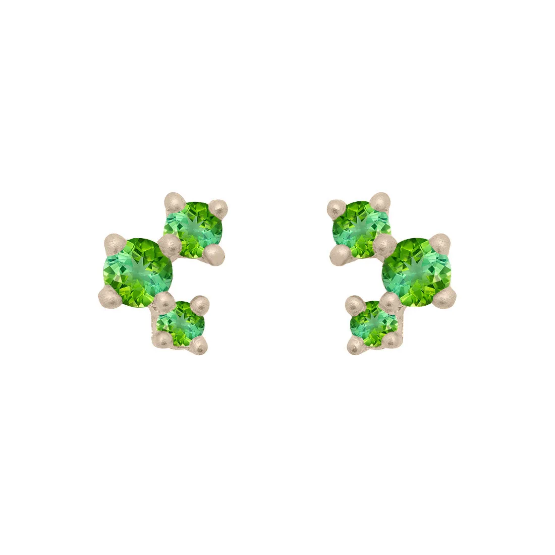 Celeste Earrings, Green Tourmaline