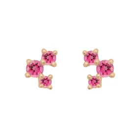 Celeste Earrings, Pink Tourmaline