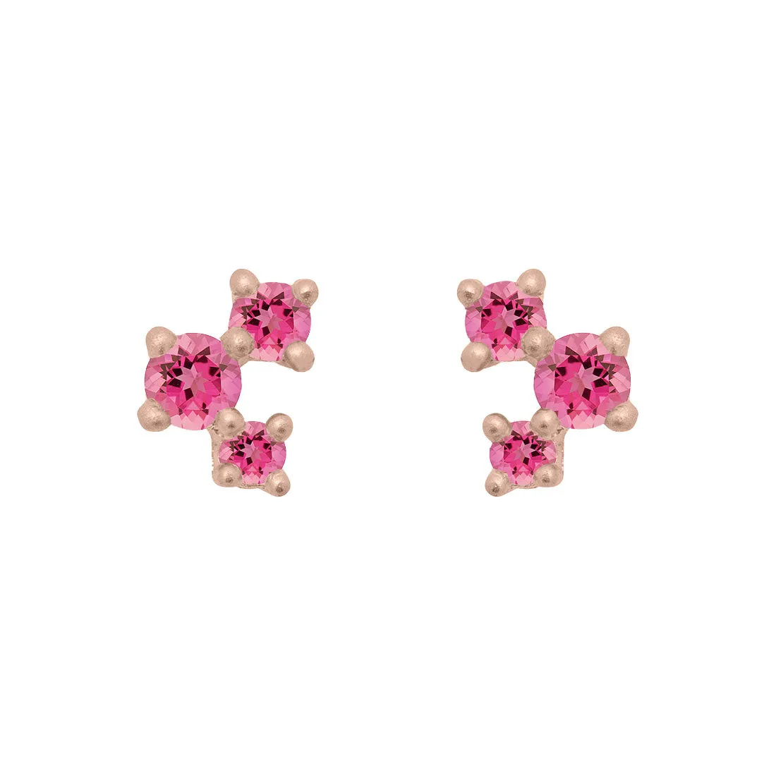 Celeste Earrings, Pink Tourmaline