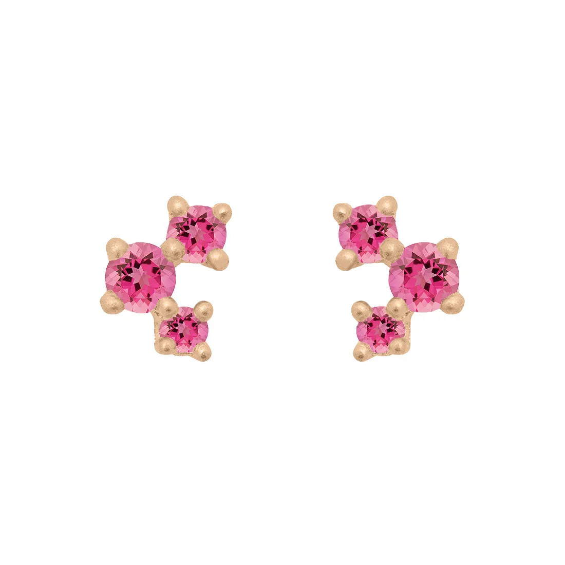 Celeste Earrings, Pink Tourmaline