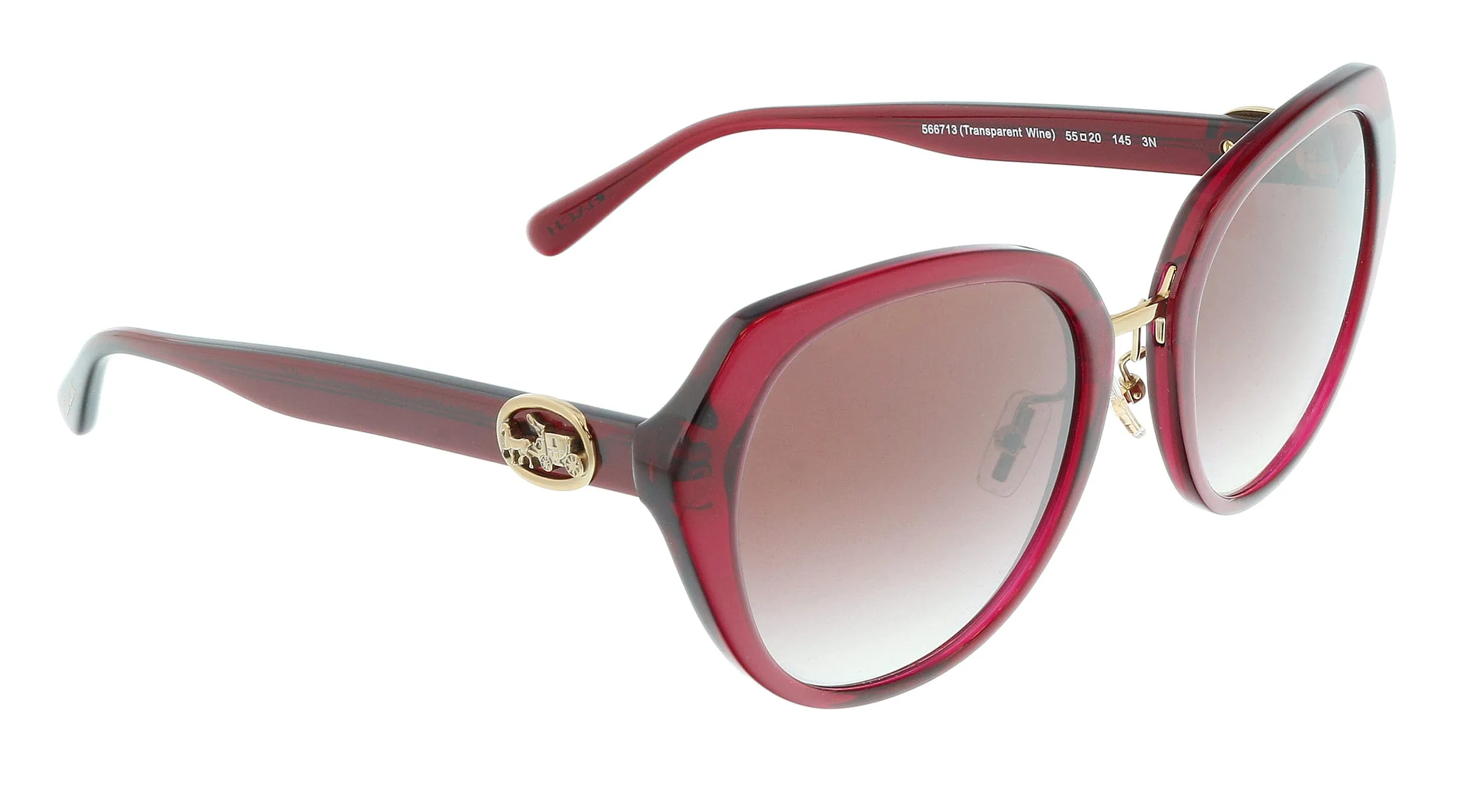 Coach 0HC8331 5662G9 Transparent Amber Geometric Full Rim Sunglasses