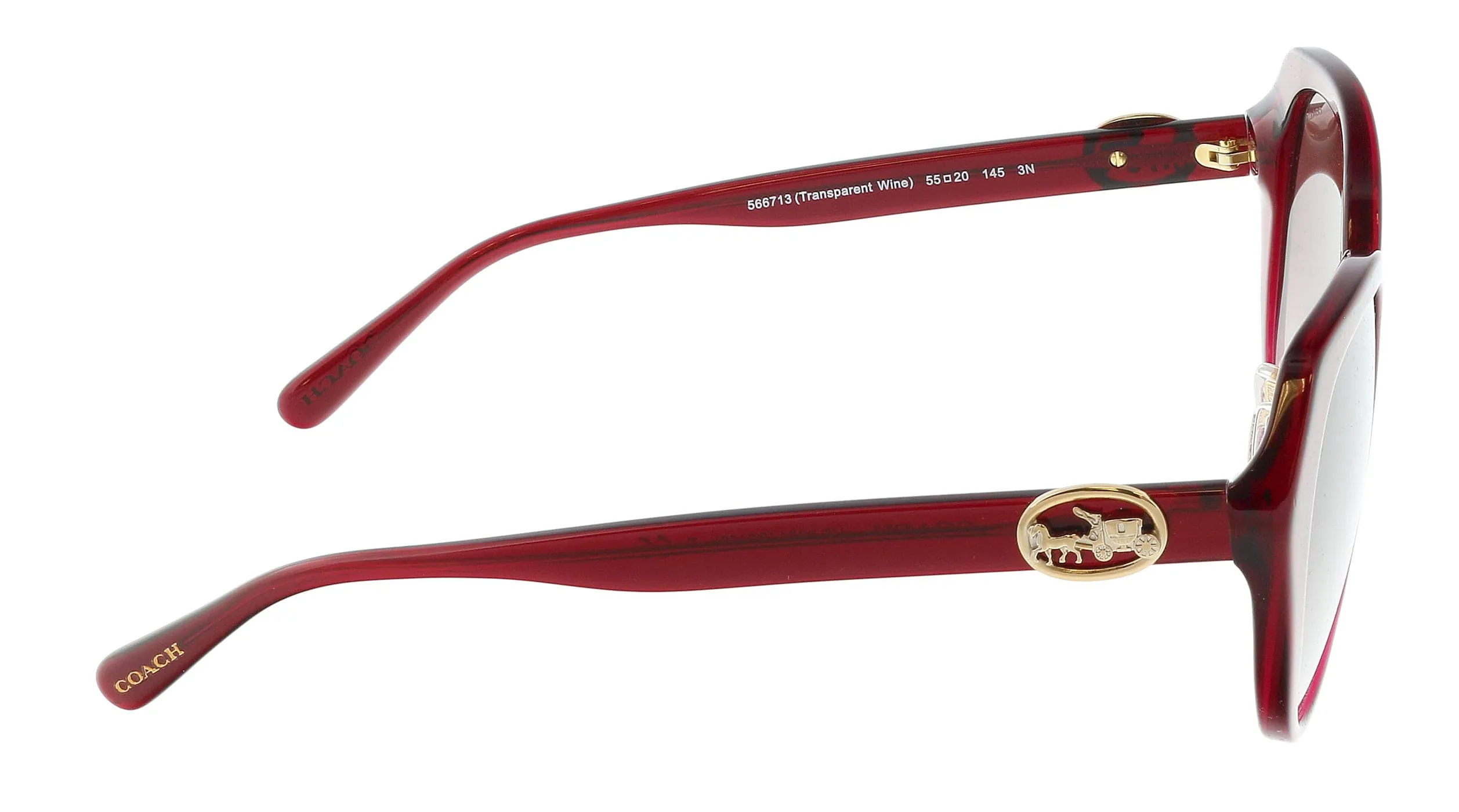 Coach 0HC8331 5662G9 Transparent Amber Geometric Full Rim Sunglasses