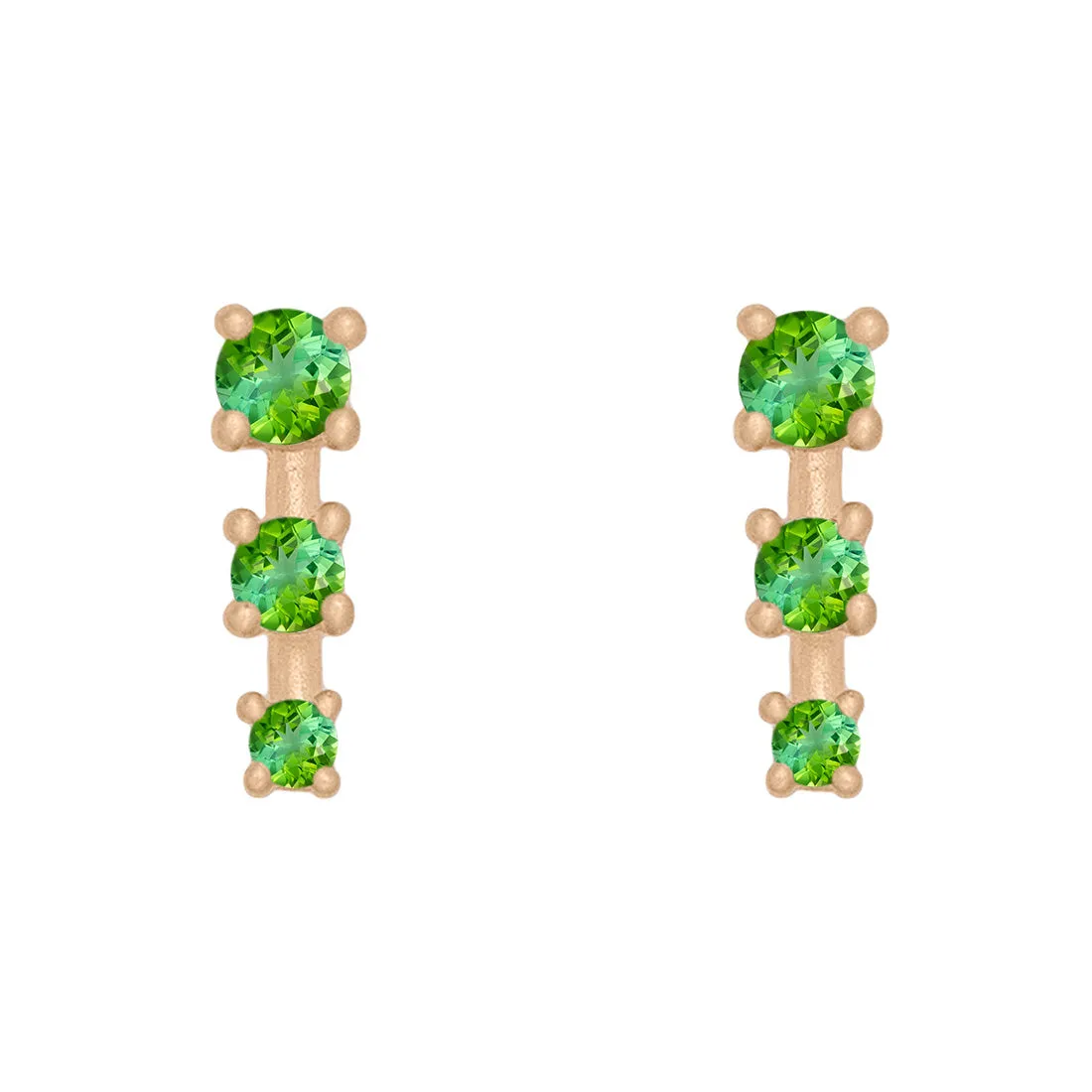 Cora Earrings, Green Tourmaline