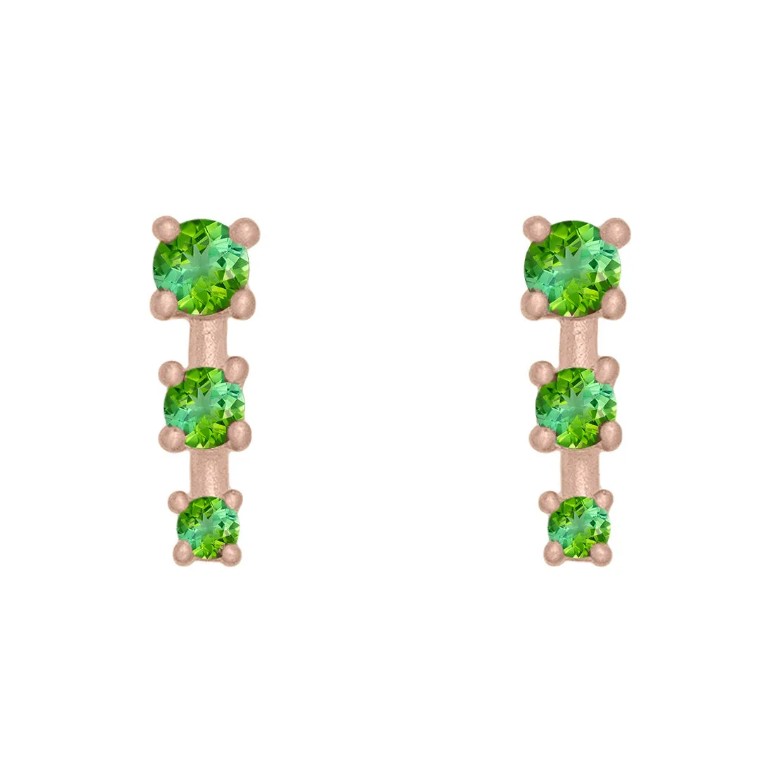 Cora Earrings, Green Tourmaline