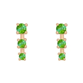 Cora Earrings, Green Tourmaline