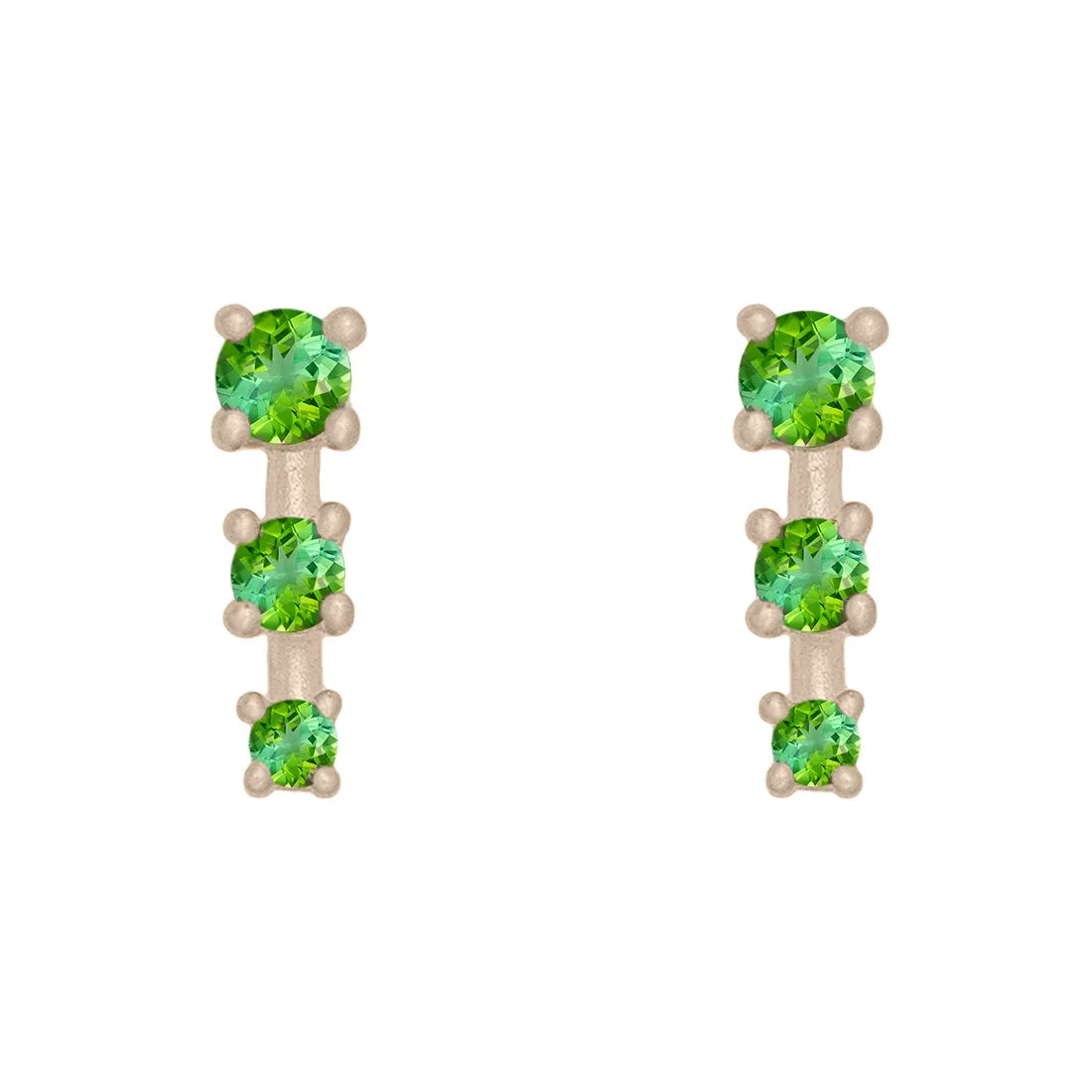 Cora Earrings, Green Tourmaline
