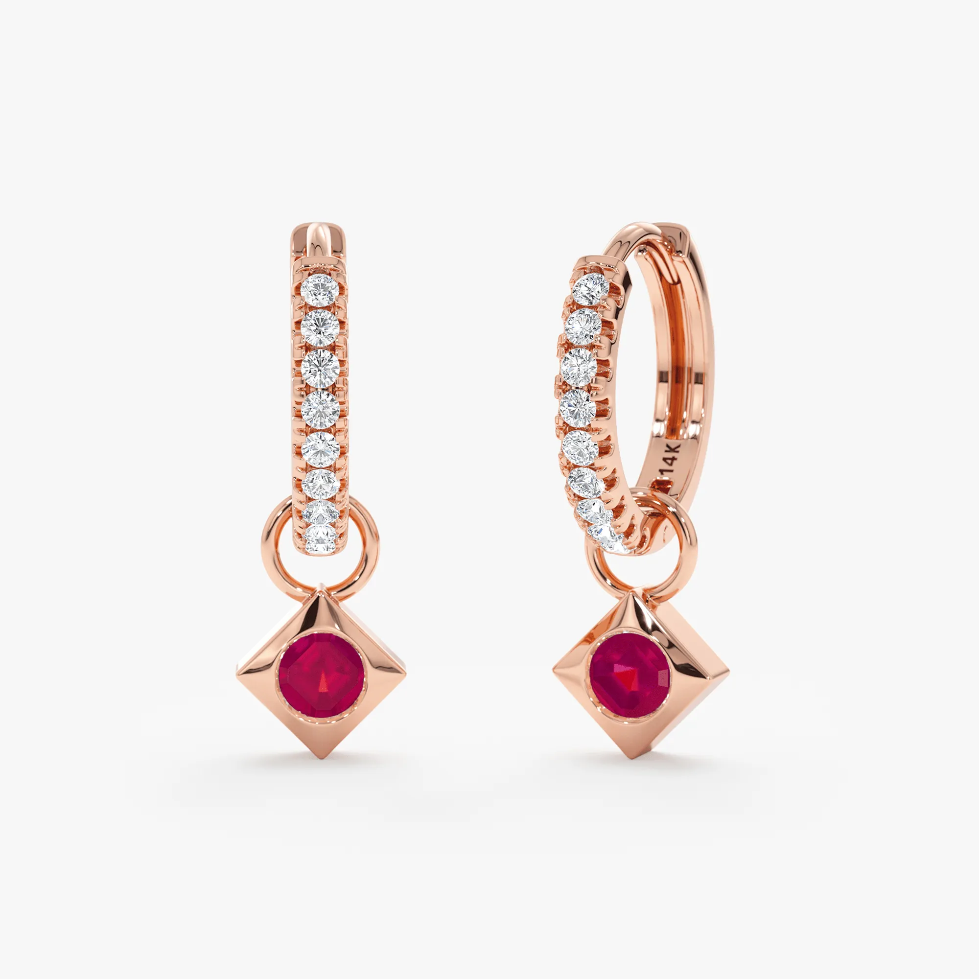 Diamond Huggies & Gemstone Charms, Isla