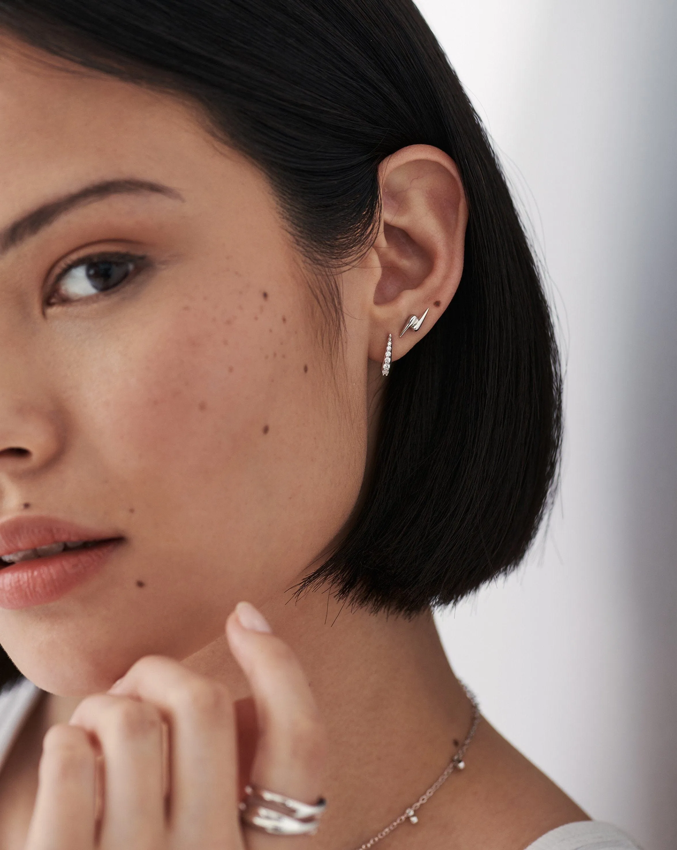 Double Claw Stud Earrings | Sterling Silver