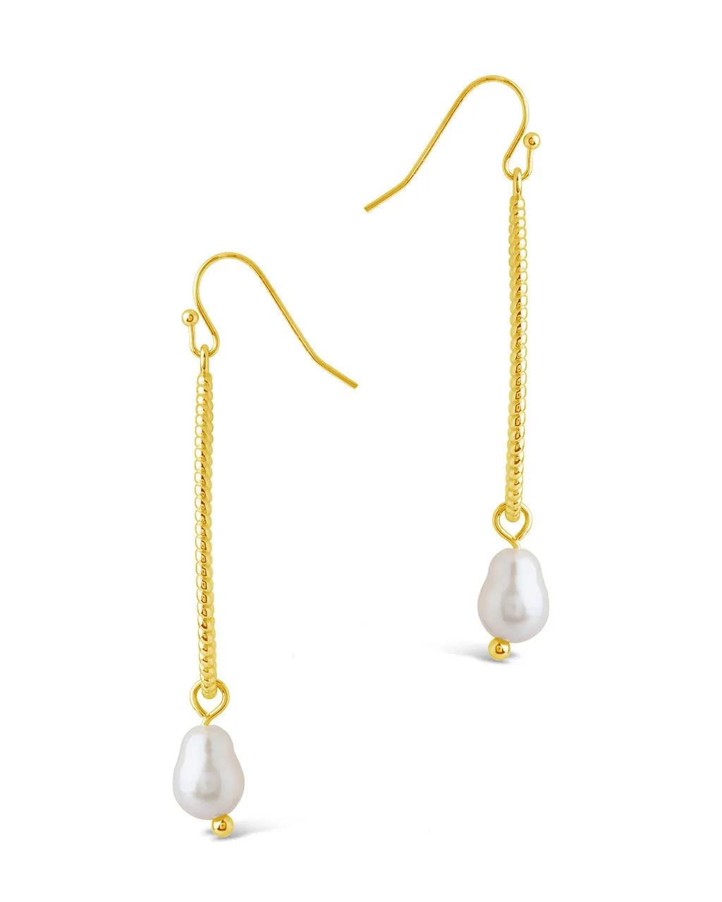 Elyse Pearl & Oval Drop Dangle Earrings