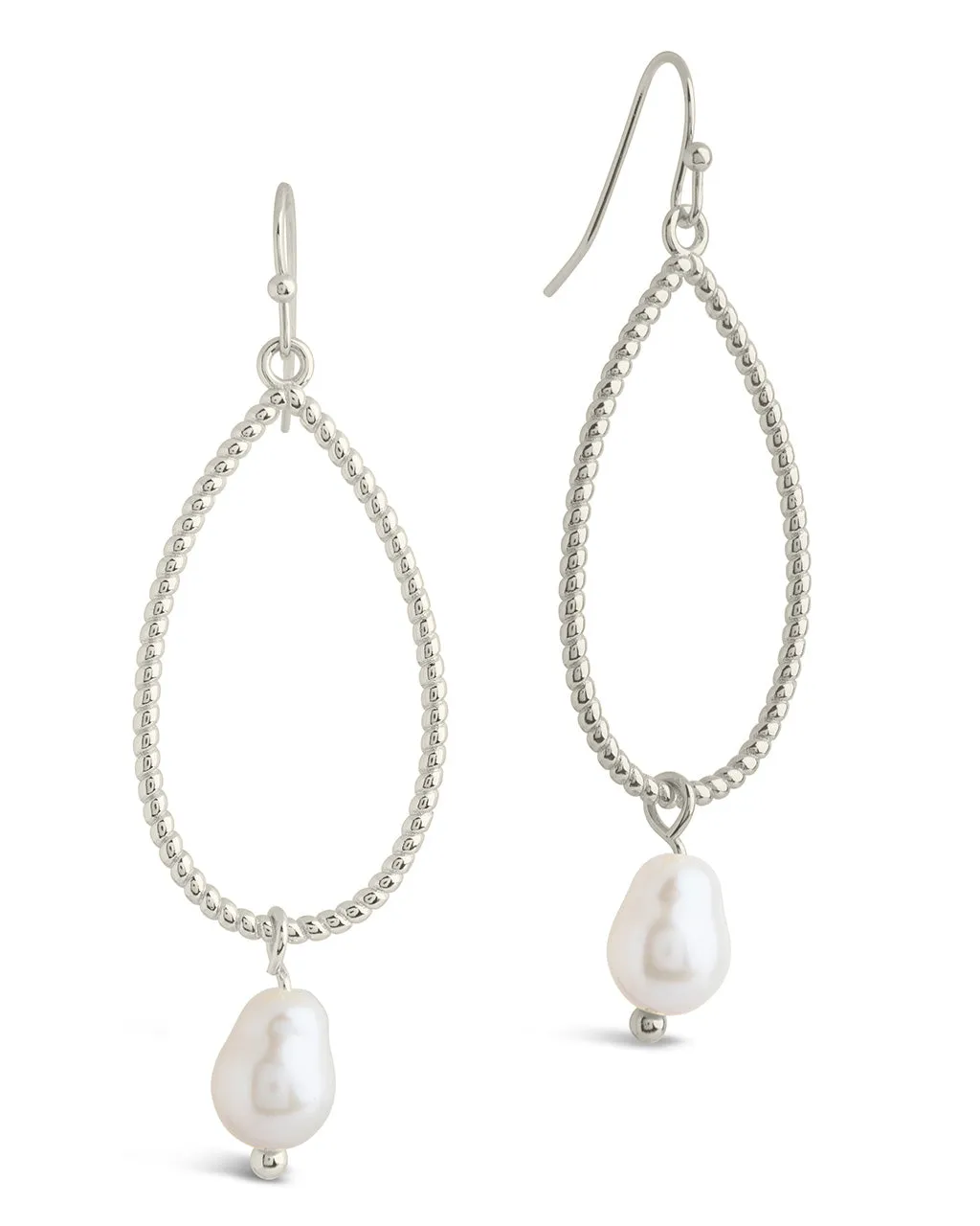 Elyse Pearl & Oval Drop Dangle Earrings