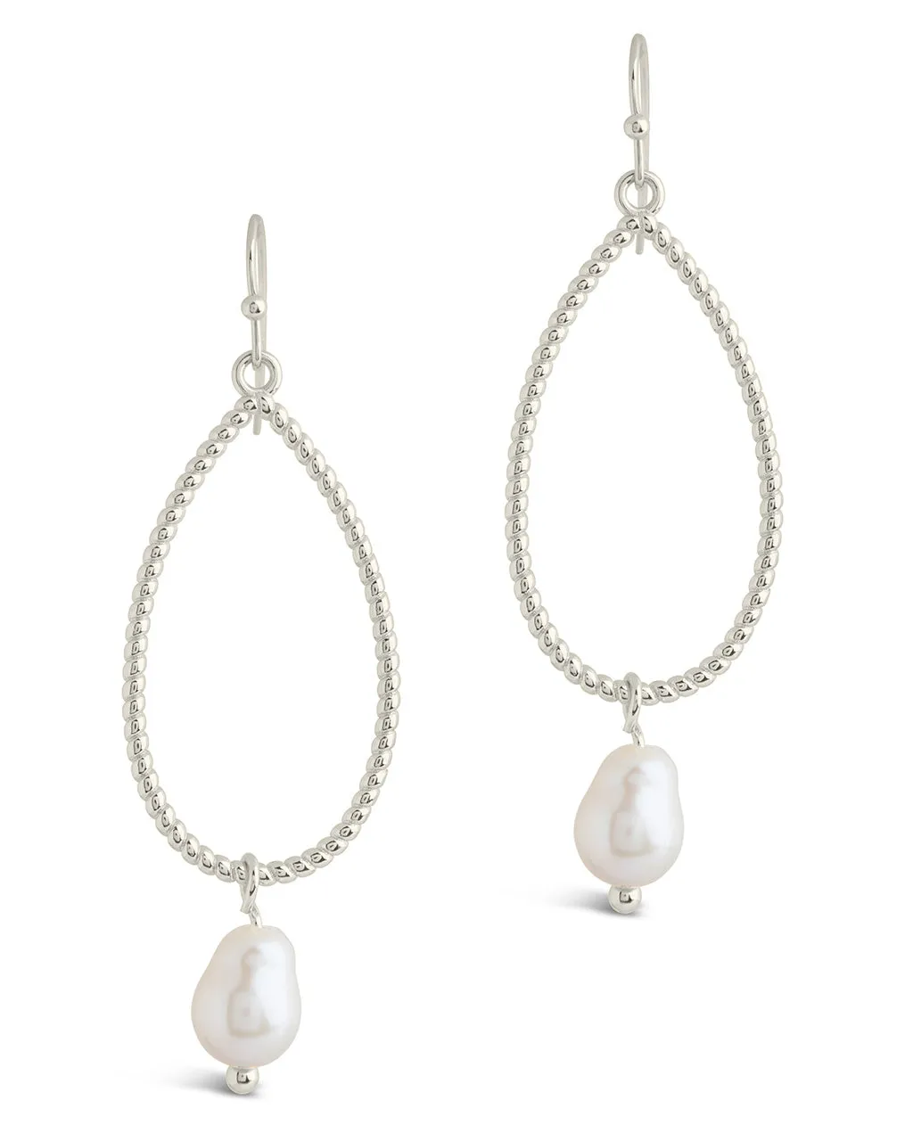 Elyse Pearl & Oval Drop Dangle Earrings