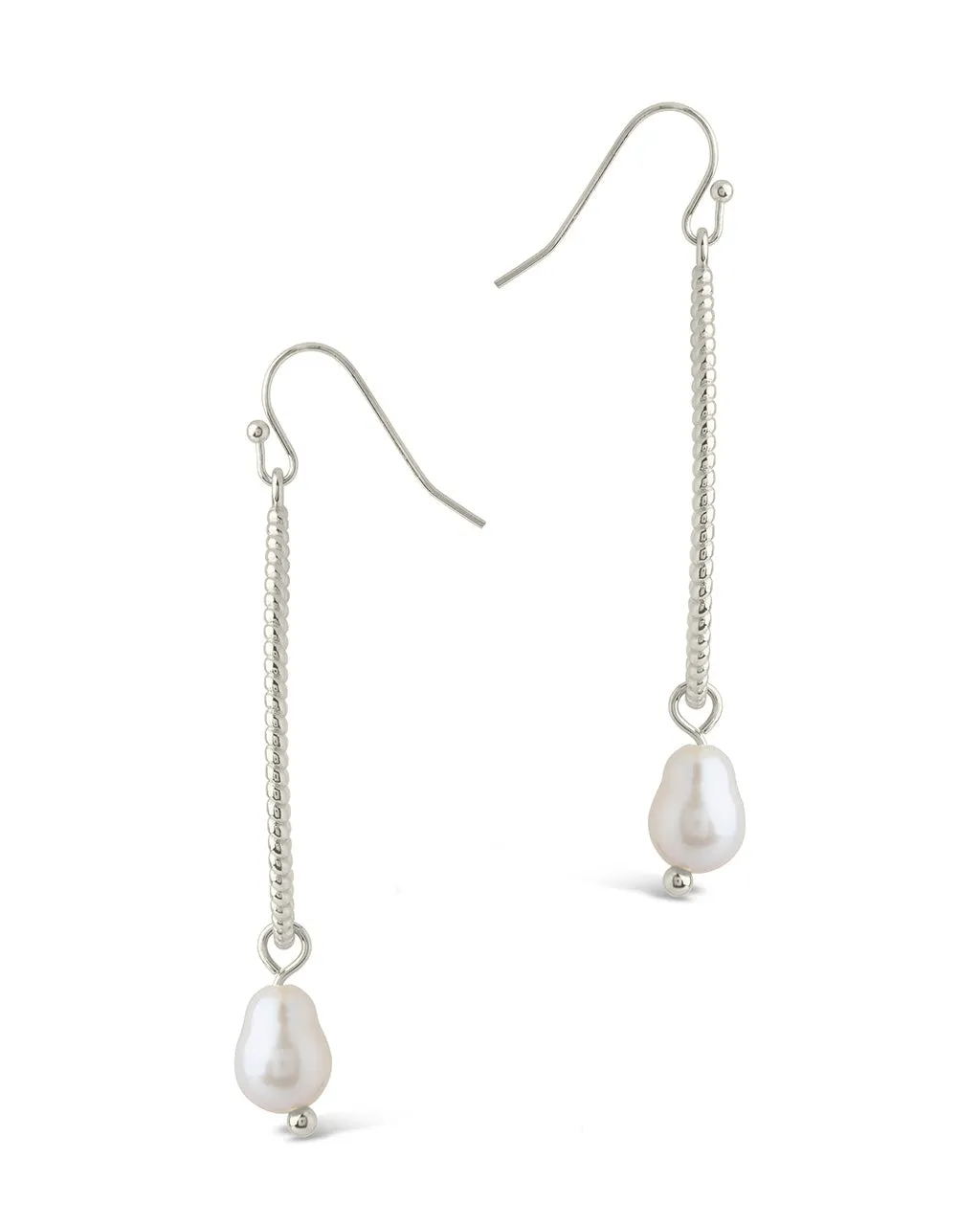 Elyse Pearl & Oval Drop Dangle Earrings