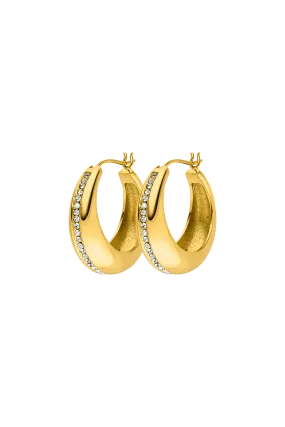 Eternal Pavé Hoops 14K Gold Plated