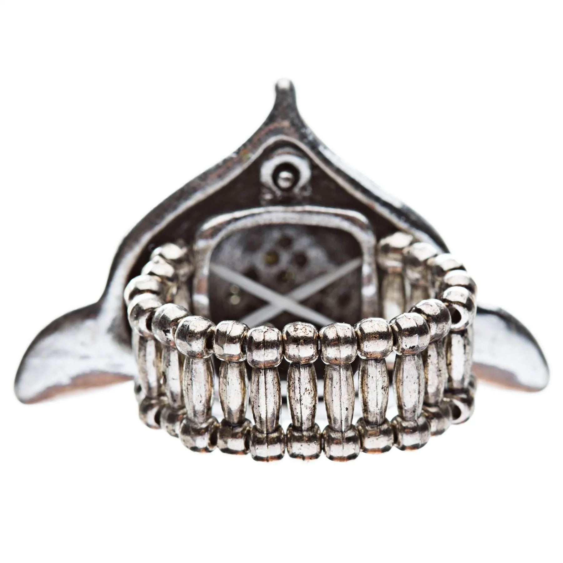 Fox Head Crystal Animal Stretch Adjustable Fashion Ring