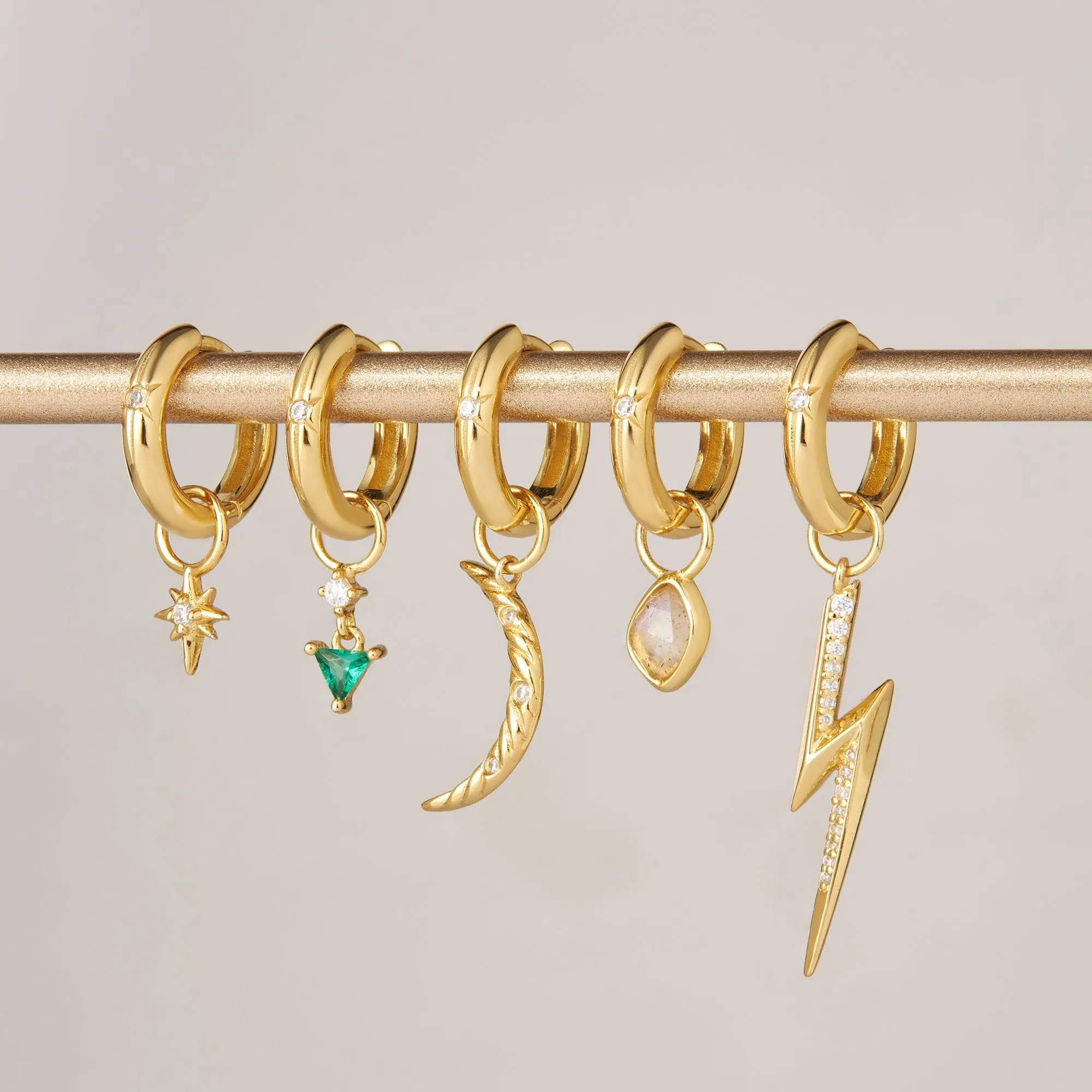 Gold Labradorite Earring Charm