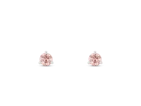 Lab-Grown Diamond ¼ct. tw. Mini Round Brilliant Solitaire Studs | Pink