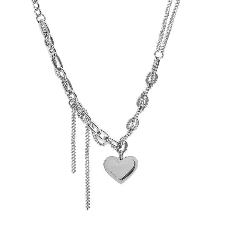 LOVCIA Love Heart Light Extravagant Tassel Necklace for Women