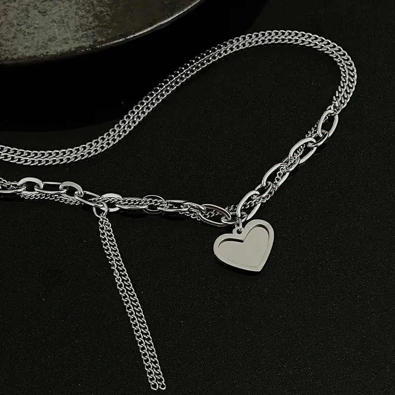 LOVCIA Love Heart Light Extravagant Tassel Necklace for Women