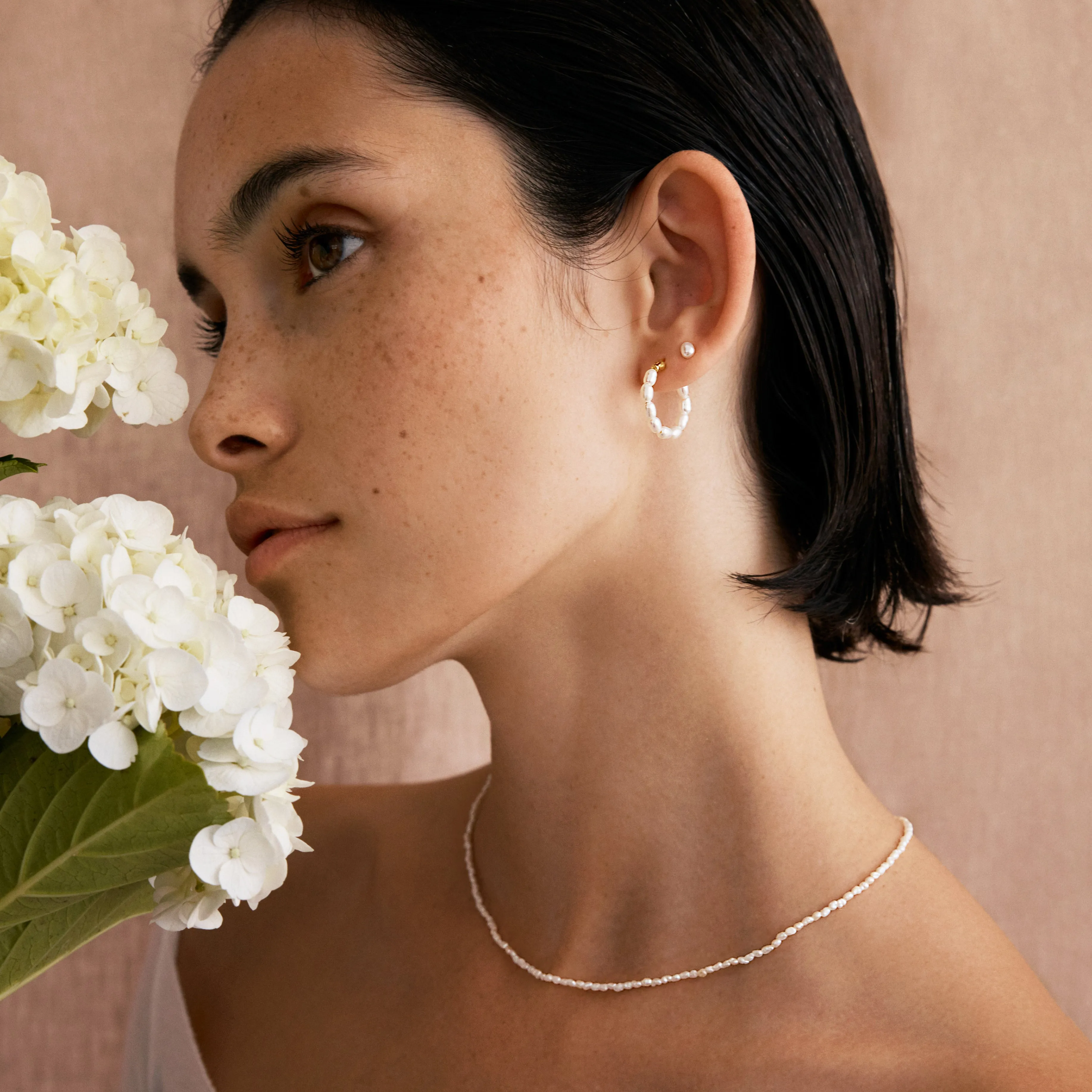 Mini Pearl Stud - Single - Gold