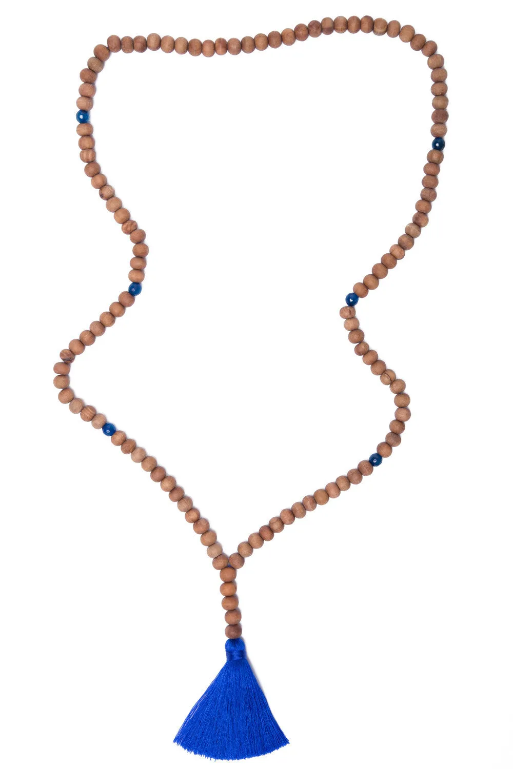 Natural Bead Necklace (Royal Blue)