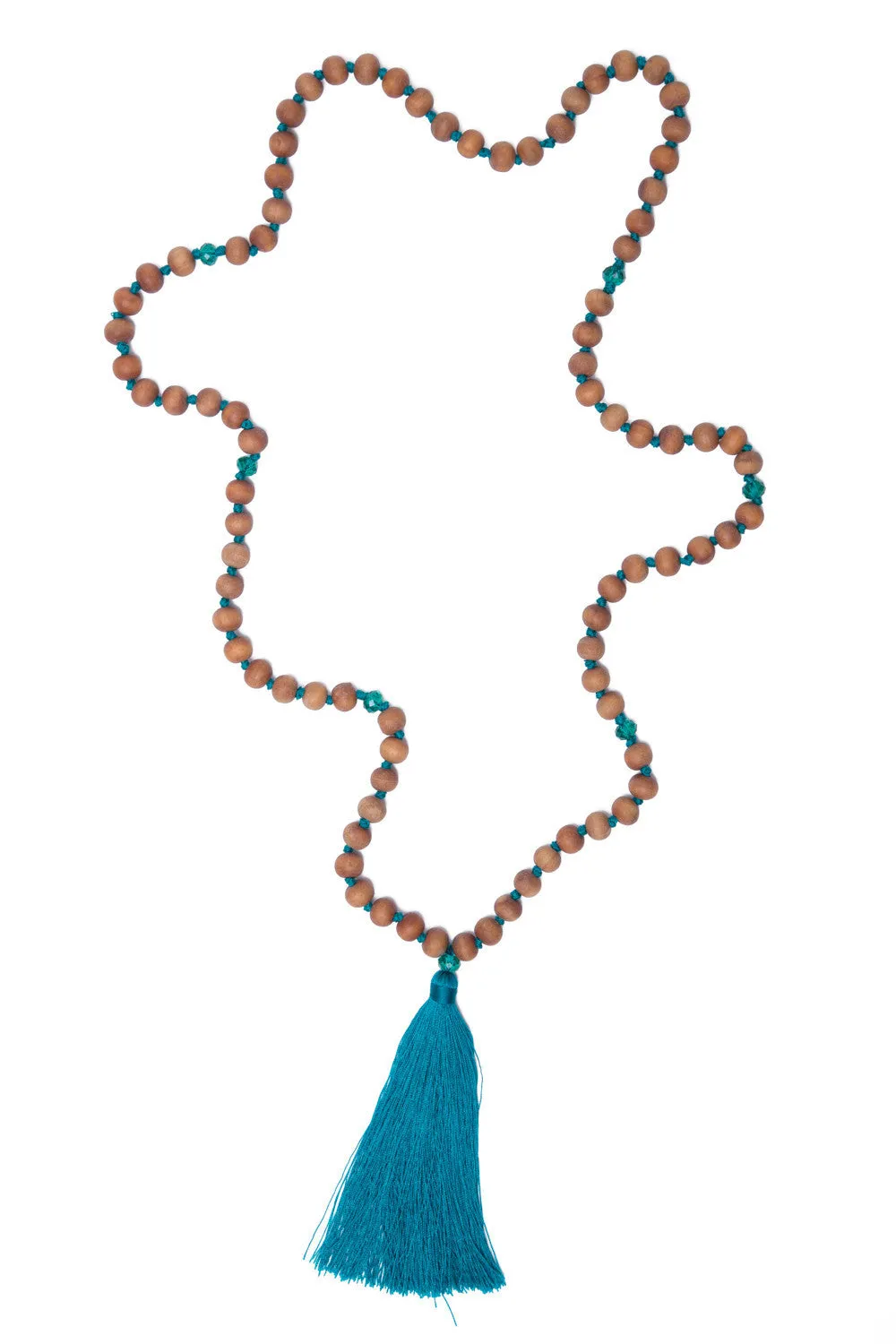 Natural Bead Necklace (Teal)