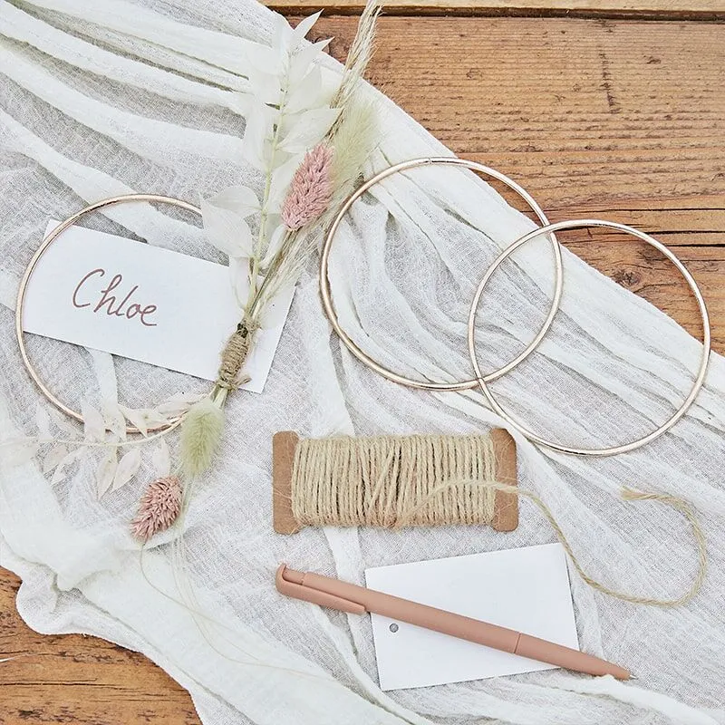 Rose Gold Metal Hoop Place Cards