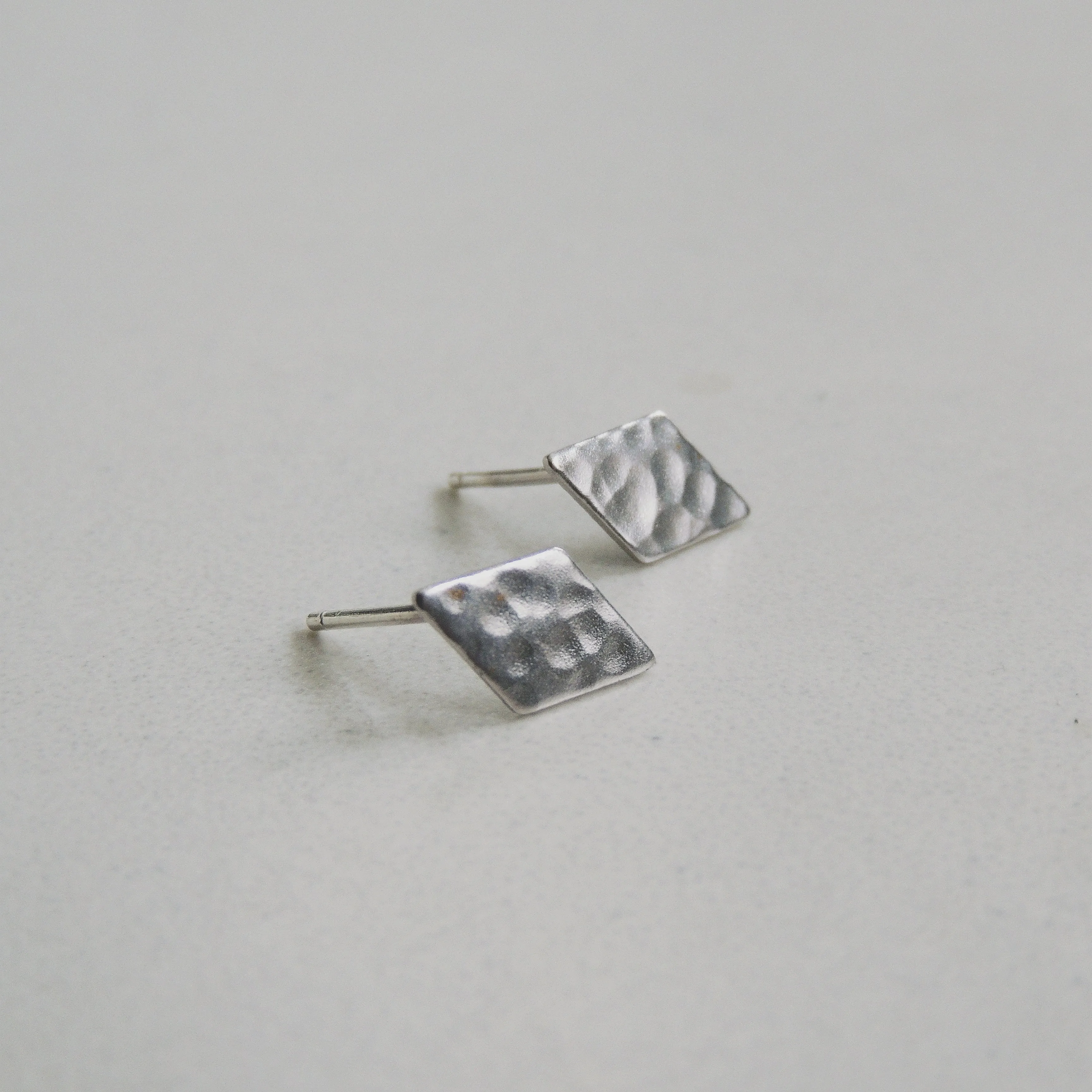 SALE- Hammered Diamond Studs