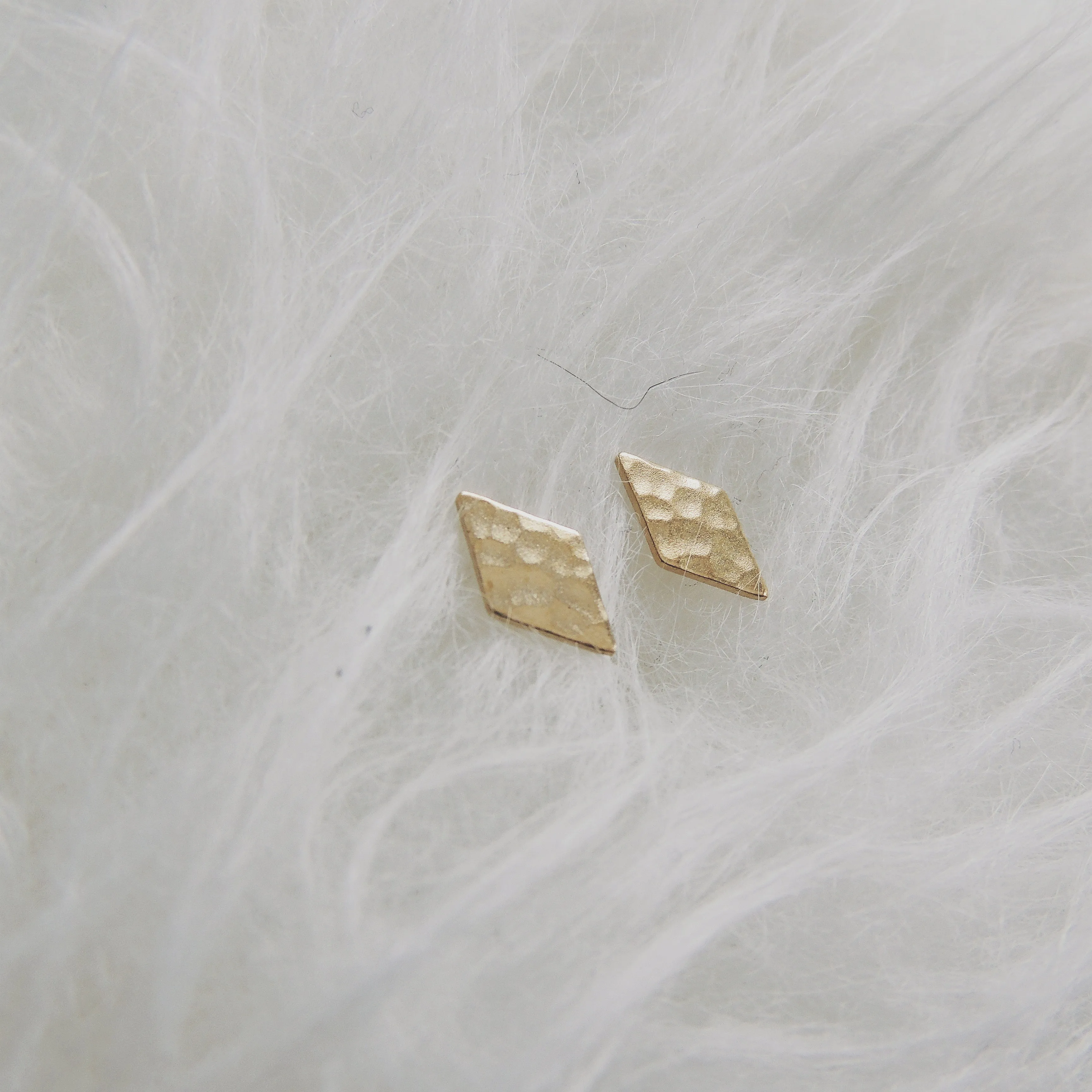 SALE- Hammered Diamond Studs