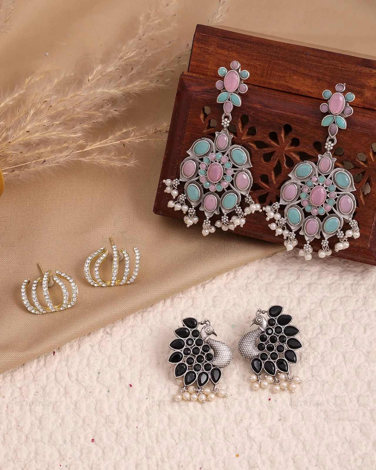 Sharad Combo Earring Set - wxo