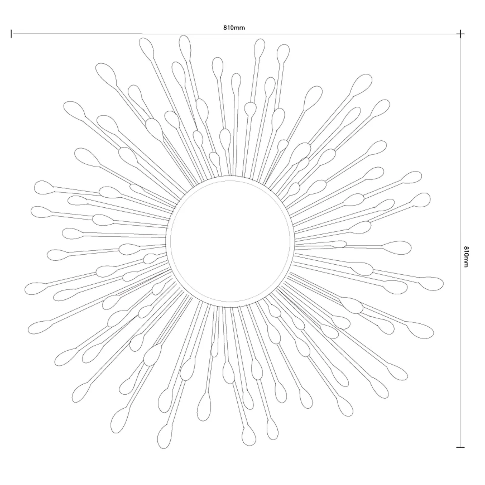 Star Burst Halley Mirror Silver by Criterion
